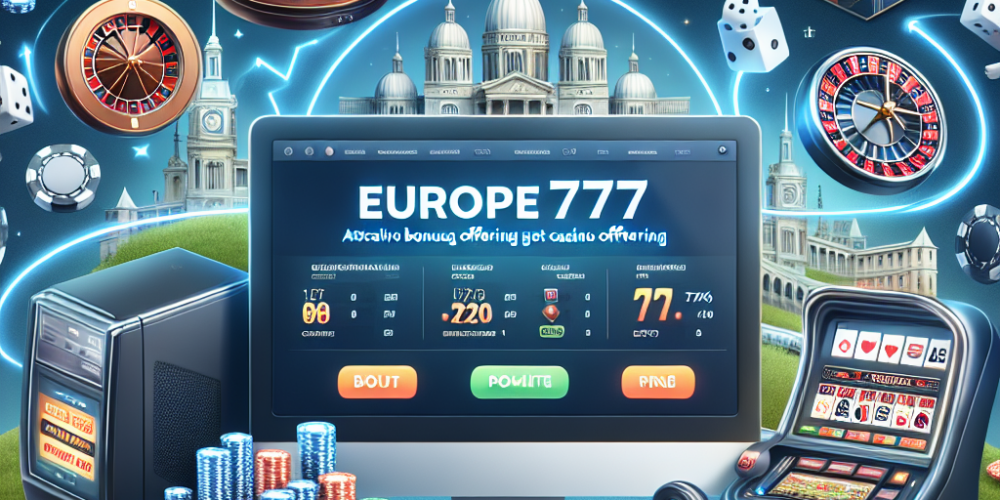 Europe777 Casino Dévoile des Bonus En Ligne Attrayants pour les Amateurs de Jeux de Casino